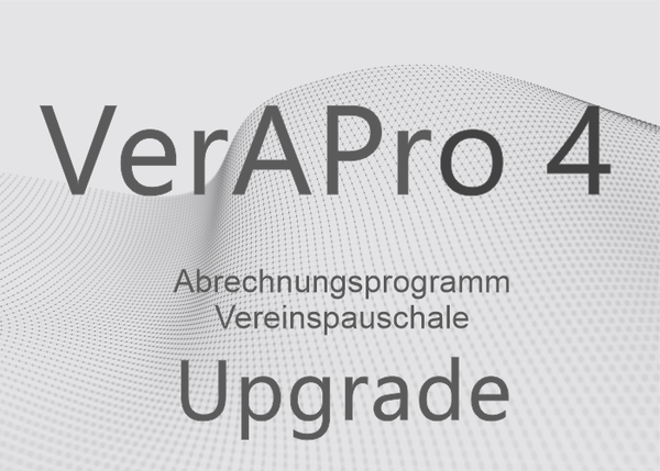 VerAPro 4 - Abrechnungsprogramm zur Vereinspauschale - Upgrade